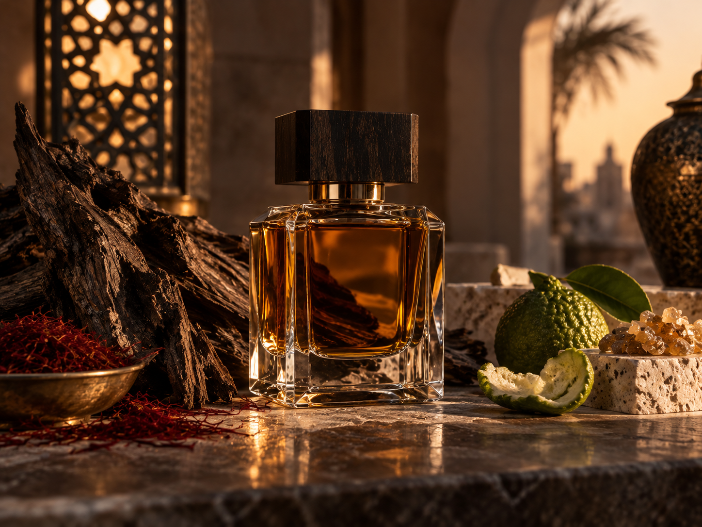 Generated editorial still life used for Fragrance Du Bois reviews