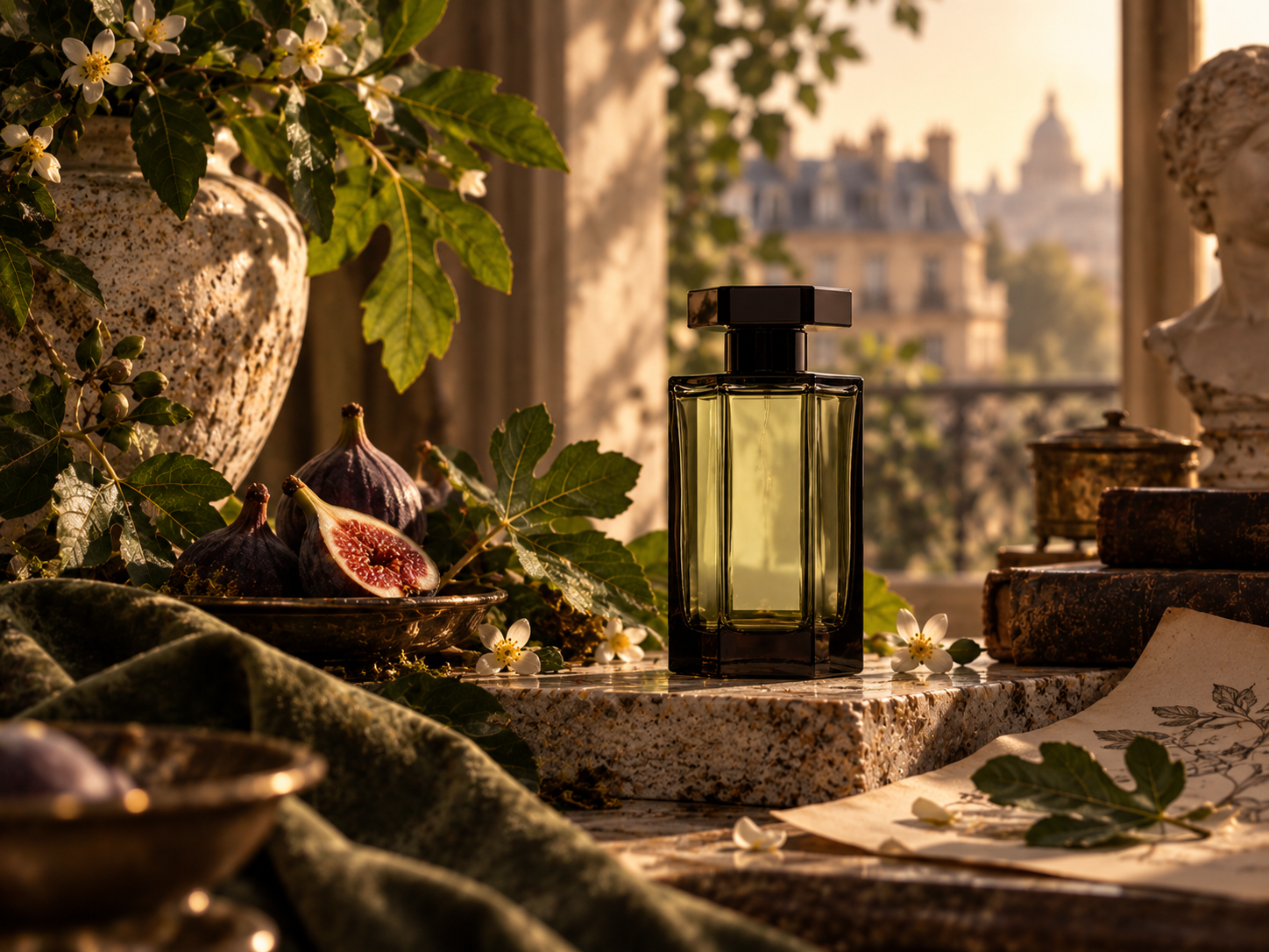 Generated editorial still life used for L'Artisan Parfumeur reviews