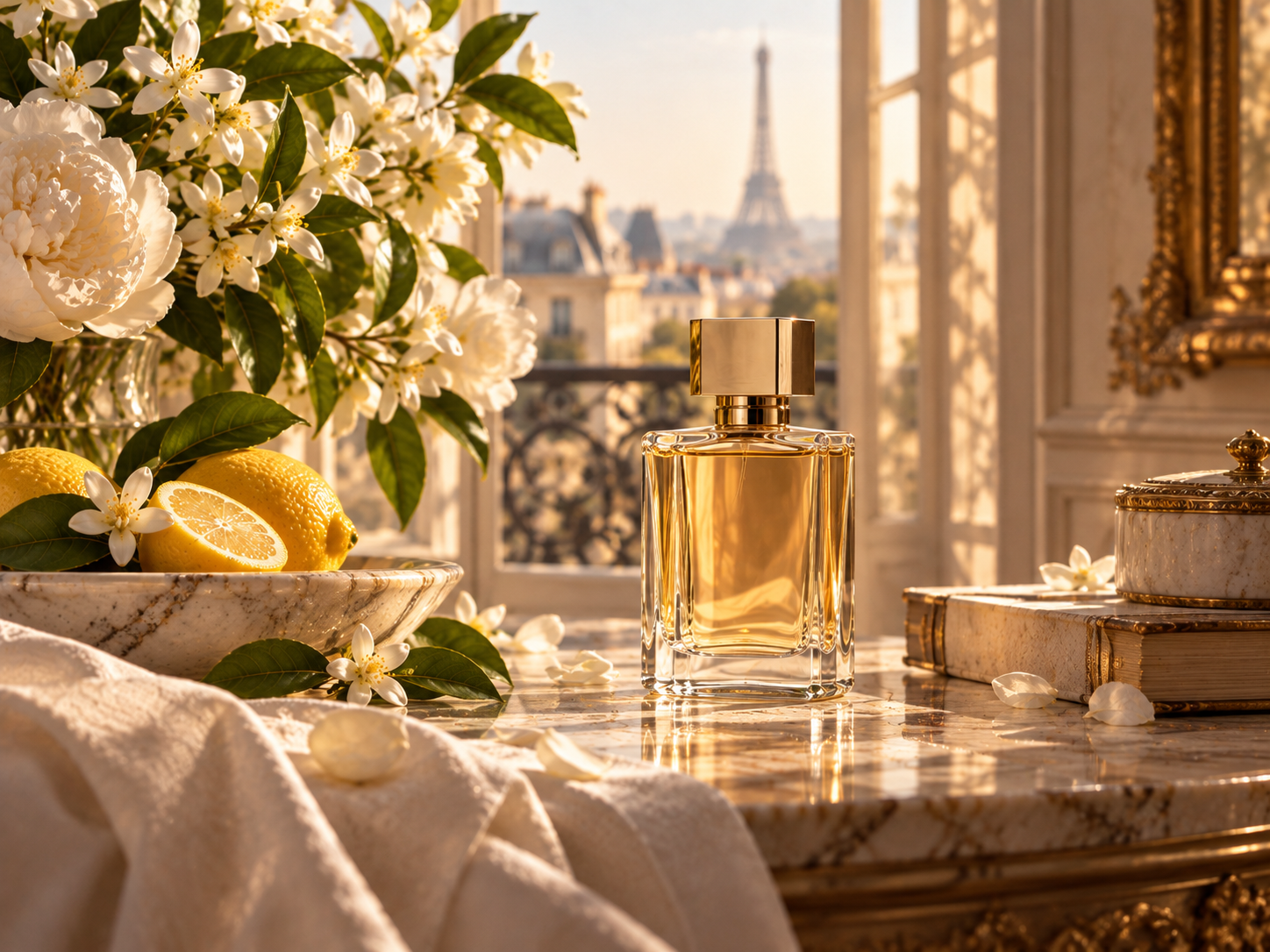 Generated editorial still life used for Maison Francis Kurkdjian reviews