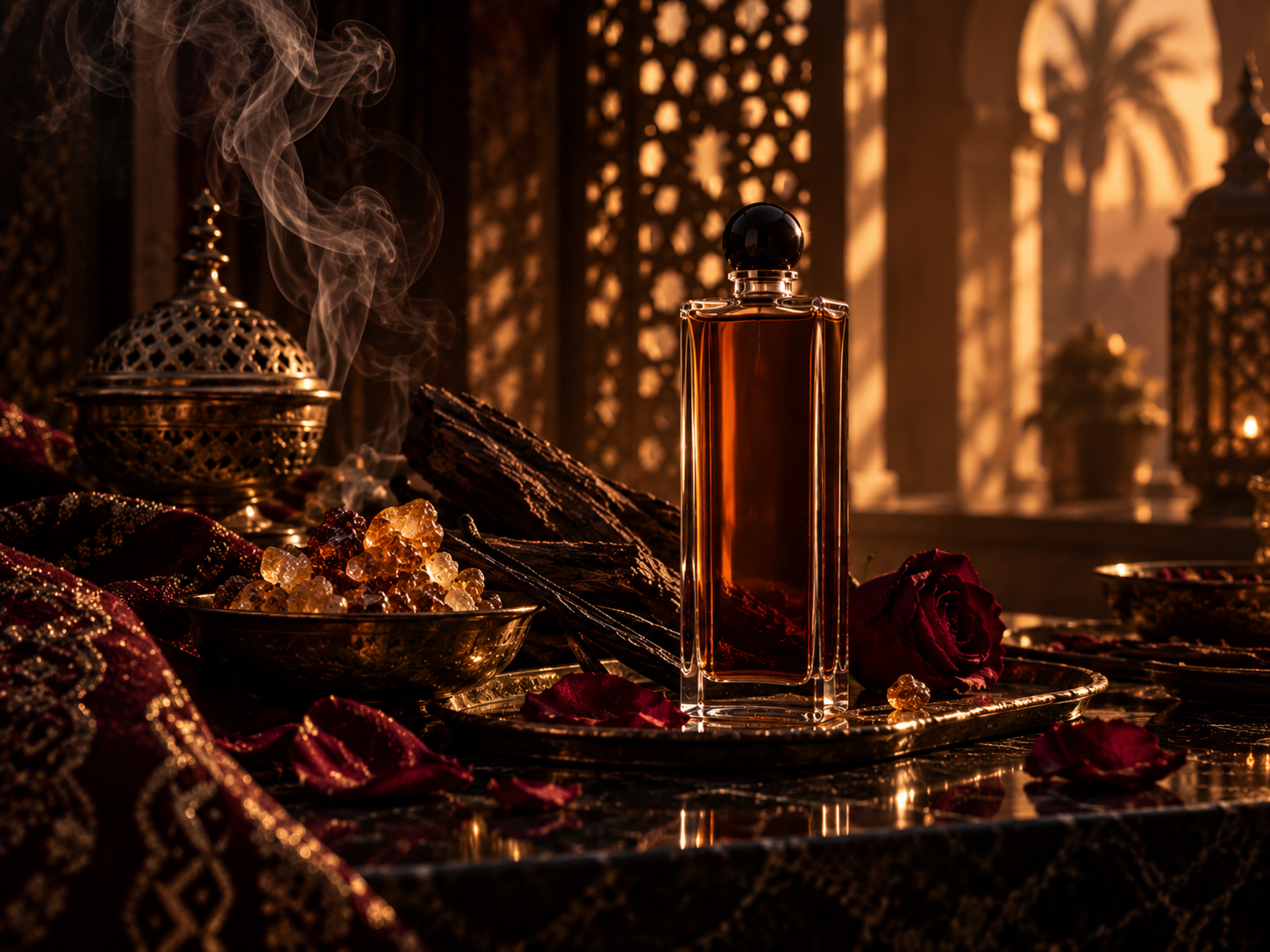 Generated editorial still life used for Serge Lutens reviews