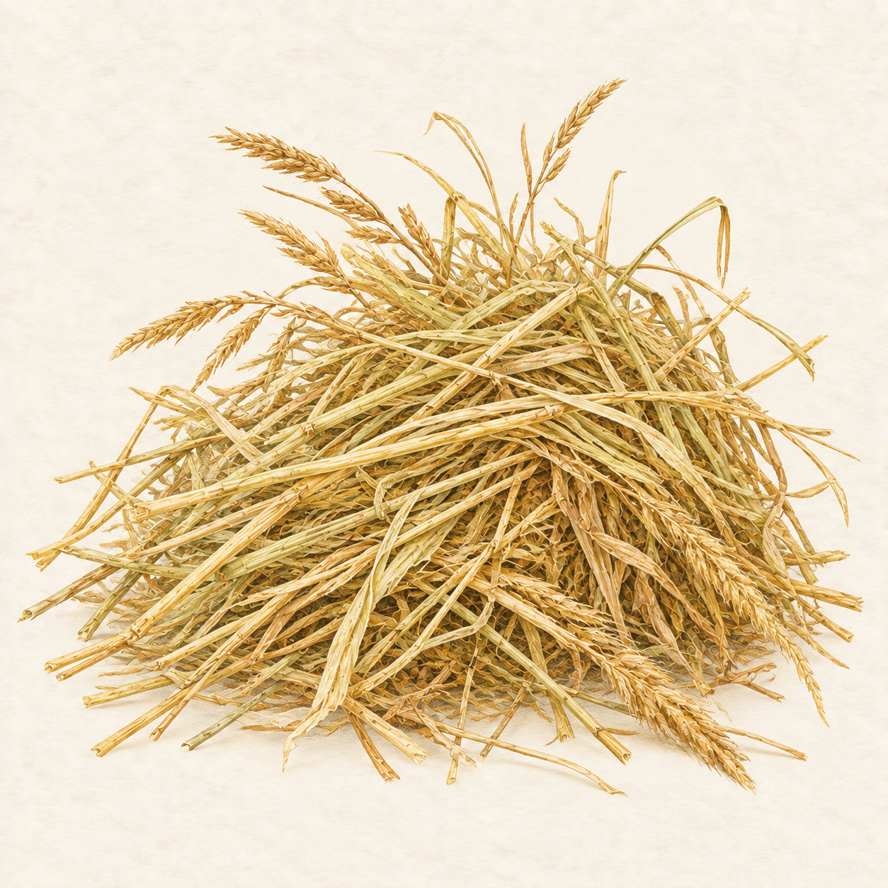 Natural-history style study of dried hay grasses